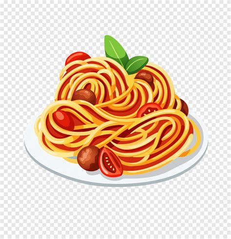 Pasta Italian cuisine Spaghetti with meatballs, spaghetti, food, recipe png | PNGEgg