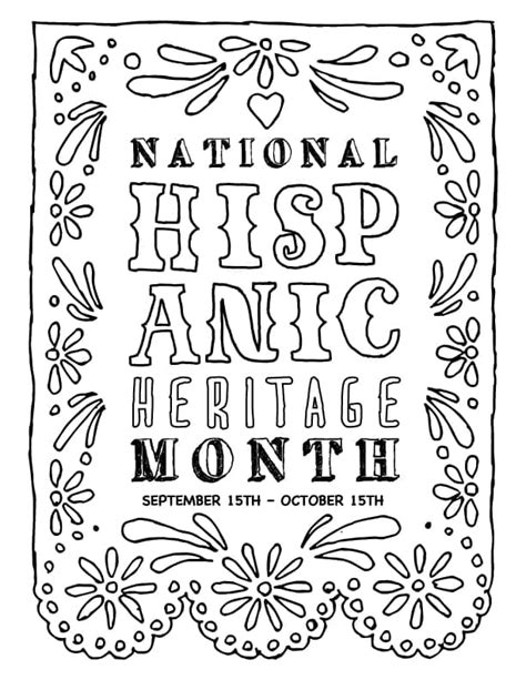 Hispanic Heritage Month Free coloring page - Download, Print or Color Online for Free