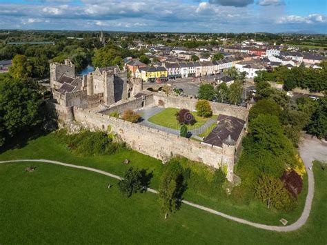 Aerial View. Cahir Castle. County Tipperary. Ireland Stock Image - Image of county, aerial ...