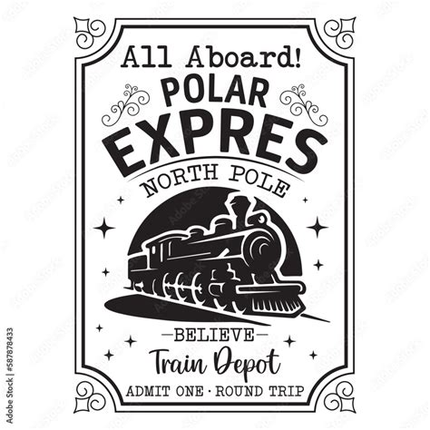 Polar Express Svg Polar Express Ticket Svg Rustic Christmas Home | My XXX Hot Girl