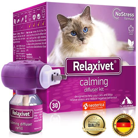 Relaxivet Cat Calming Pheromone Diffuser - Improved No-Stress Formula ...