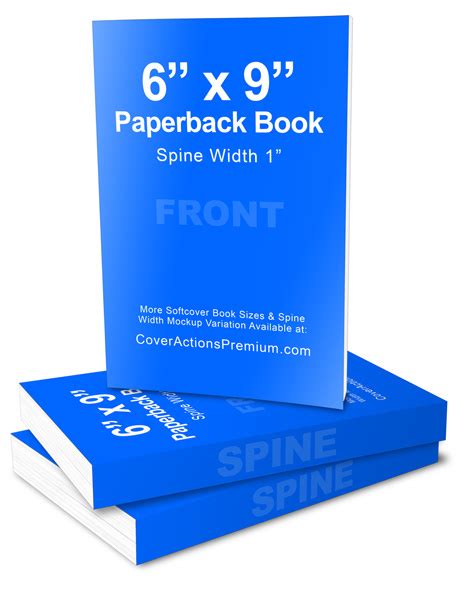 6x9 Paperback Book Mock Ups | Cover Actions Premium | Mockup PSD Template