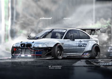 car, YASIDDESIGN, Render, Artwork, BMW, BMW M3 E46, BMW E46, Race Cars ...