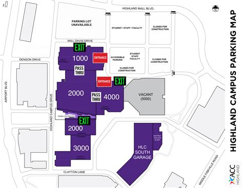 ACC Highland Updates: Parking Changes | ACC Facstaff Infohub