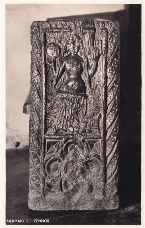 Mermaid Of Zennor Cornwall Mythology Sculpture RPC Postcard | Postcard ...