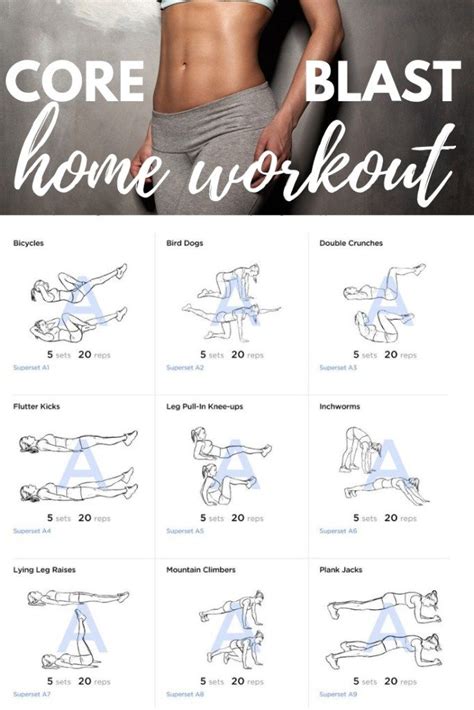 Core Blast Home Workout | At home workouts, Ab workout at home, Workout