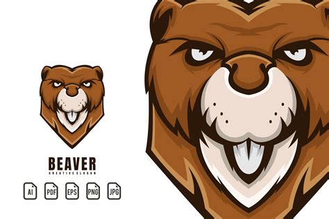 Beaver Mascot Logo Graphic by maxs_graphic · Creative Fabrica