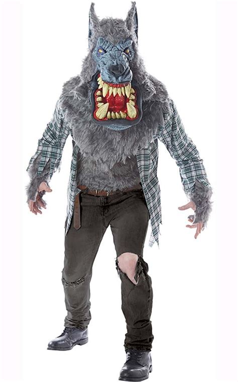 MONSTER WOLF WEREWOLF ADULT MENS FANCY DRESS HALLOWEEN BIG BAD WOLF ...