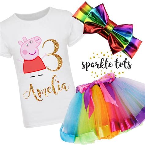 Peppa pig birthday outfit peppa pig outfit peppa pig | Etsy in 2021 ...