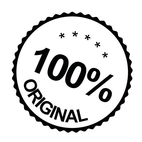 100 percent original logo label 6609834 Vector Art at Vecteezy