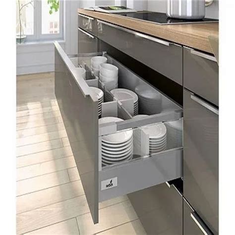 Polished Stainless Steel Modular Kitchen Drawer, Floor Mount at Rs 1700 ...