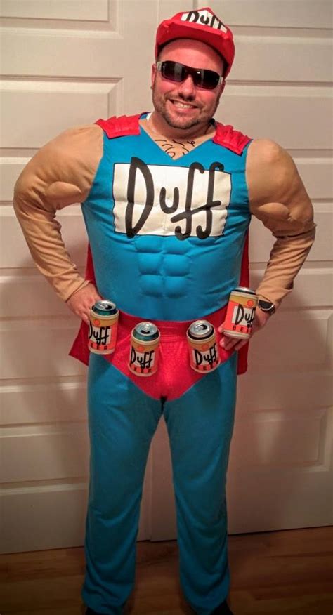 Men's Duffman Costume 1X/2X | Homer Simpson Beer| Jumpsuit