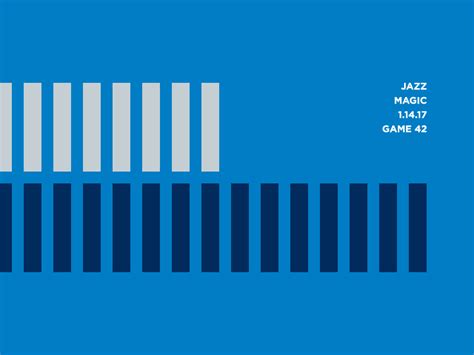 Jazz Scores: Game 42 - 1.14.17 by Utah Jazz Data Visualization on Dribbble