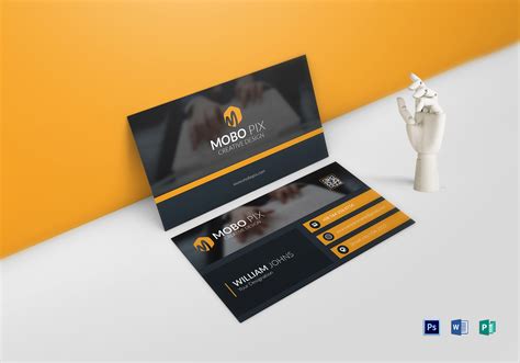 Double Sided Business Card Design Template in Word, PSD, Publisher