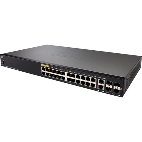 Cisco SF350-24P-K9-EU 24-Port PoE+ Managed 10/100 Mb/s Ethernet Switch ...