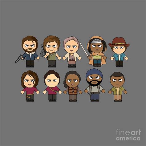 The Walking Dead - Main Characters Chibi - Amc Walking Dead - Manga ...