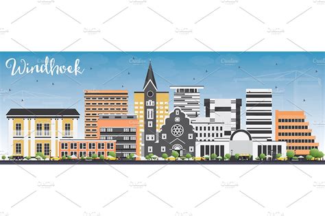 Windhoek Skyline | People Illustrations ~ Creative Market