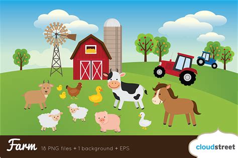 Farm Clip Art ~ Illustrations ~ Creative Market