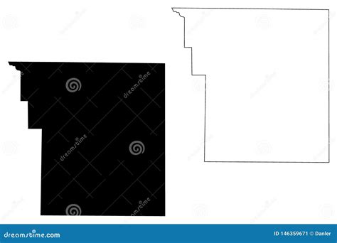 Brooks County, Texas Map Vector Stock Vector - Illustration of ...