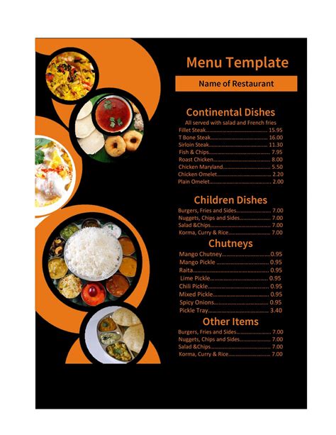 Design Template Restaurant Menu Simple Guidance For You In Design Template Restaurant Menu in ...