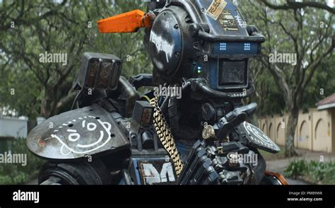 Chappie (Sharlto Copley) from Columbia Pictures' action-adventure ...