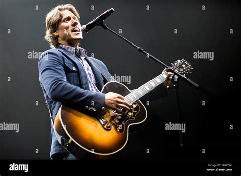 19/9/15 With Love From Liverpool Concert Comedian John Bishop with guitar Stock Photo - Alamy