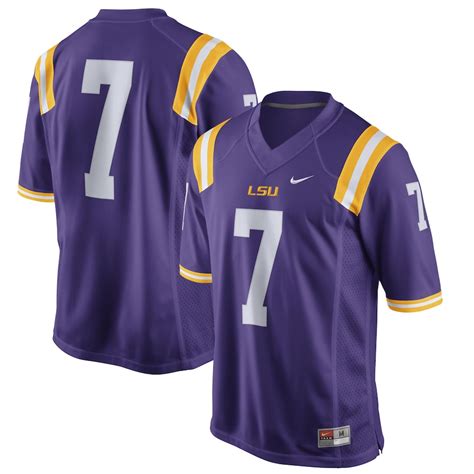 Nike LSU Tigers Purple #7 Limited Football Jersey