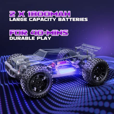 Buy DEERC 200E Large Brushless High Speed RC Cars for Adults, Upgraded 1:10 RC Trucks W/ Extra ...