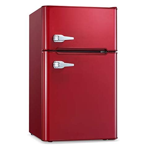 Antarctic Star Compact Mini Refrigerator Separate Freezer, Small Fridge Double 2-Door Adjustable ...