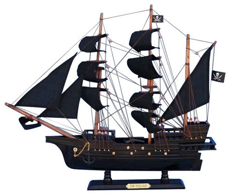 Calico Jack's The William 20" - Wooden Pirate Ship Model - Traditional ...