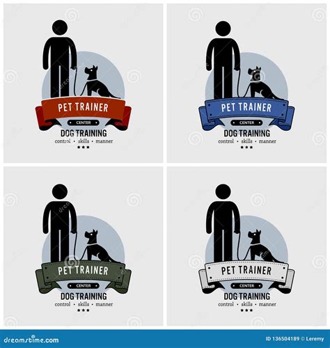 Dog training logo design. stock vector. Illustration of obedience - 136504189