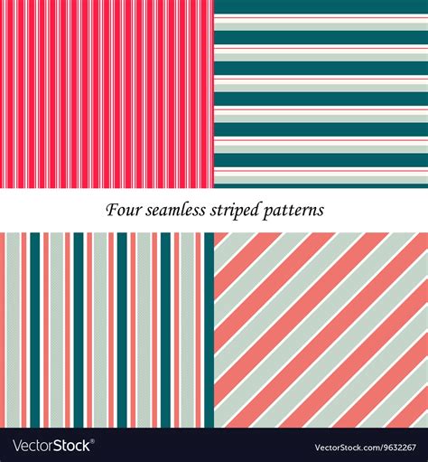 Set of classic seamless striped patterns Vector Image