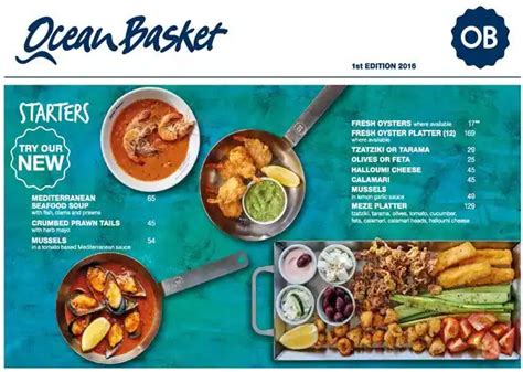 Ocean Basket Menu, Menu for Ocean Basket, Nelspruit, Nelspruit - Zomato SA