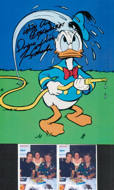 Sold at Auction: Tony Anselmo signed Donald Duck illustrated 10x8 ...