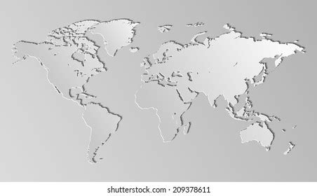 World Map Stock Vector (Royalty Free) 209378611