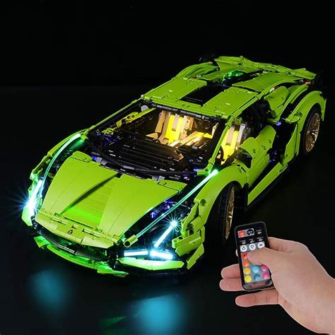 Amazon.co.jp: BRIKSMAX LED Light Kit for Lamborghini Cyan FKP 37 - Compatible with Lego 42115 ...