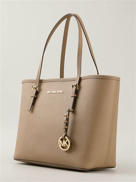 Lyst - Michael Michael Kors Jet Set Tote in Brown