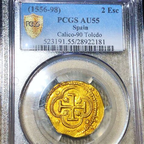 Sold Price: 1556--98 Spanish Gold 2 Escudos PCGS - AU55 - April 4, 0121 ...