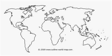 Printable World Map Outline Pdf - Map Of World Blank Printable, HD Png ...