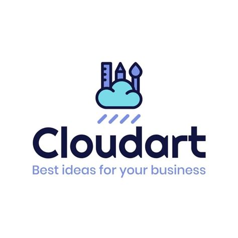 Edit and get this Linear CloudArt Graphic Designer Logo template for free