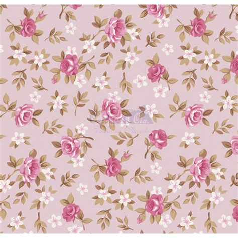 Tricoline Estampado Floral Lúcia Cor - 18 (Rosa), 100% Algodão, Unid. 50cm x 1,50mt - Loja de ...