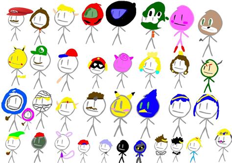 Drew all characters as David (bfdi) final version : r/SmashBrosUltimate