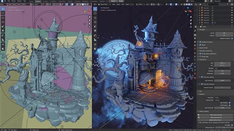 ArtStation - Castle in the Sky (EEVEE) , Alexander VerikArt | Castle in the sky, Eevee, Castle