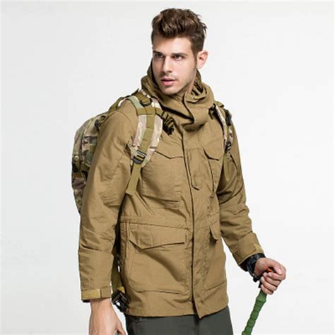 Hiking jacket M65 Windbreaker for Men Tactical Breathable Hunting Jackets Outdoor Coats ...