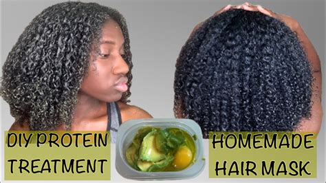 DIY PROTEIN TREATMENT HAIR MASK | Promotes Strong and Healthy Hair | NaturallyMercy - YouTube