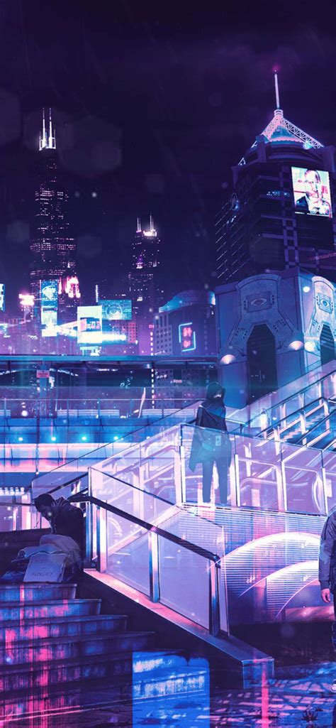 Neon Anime Cityscape Wallpapers - Wallpaper Cave