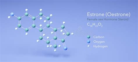 Estrone, Oestrone, Female Sex Hormone Steroid. Molecular Structure 3d ...