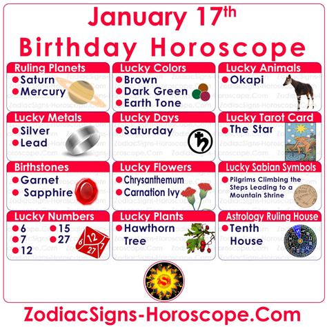 January 17 Zodiac – Complete Birthday Personality and Horoscope | ZSH