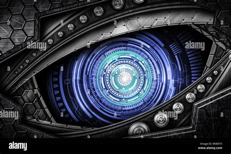 abstract robot eye background Stock Photo - Alamy