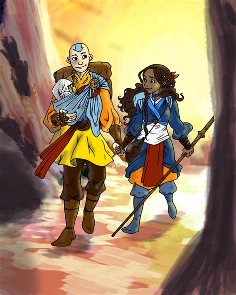 Nomads - Aang and Katara by secondlina on DeviantArt